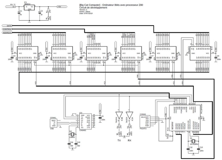 Prototype ordinateur 8bits Z80 - Circuit de développement.JPG